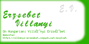 erzsebet villanyi business card